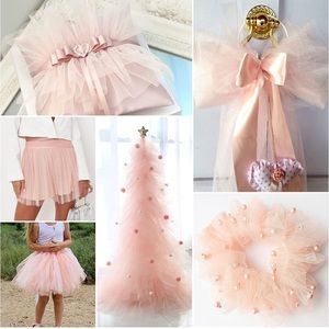 Blush Tulle Fabric Rolls 6 Inch by 100 Yards (300 feet)Fabric Spool Tulle Ribbon